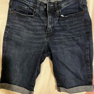 Jean biker shorts